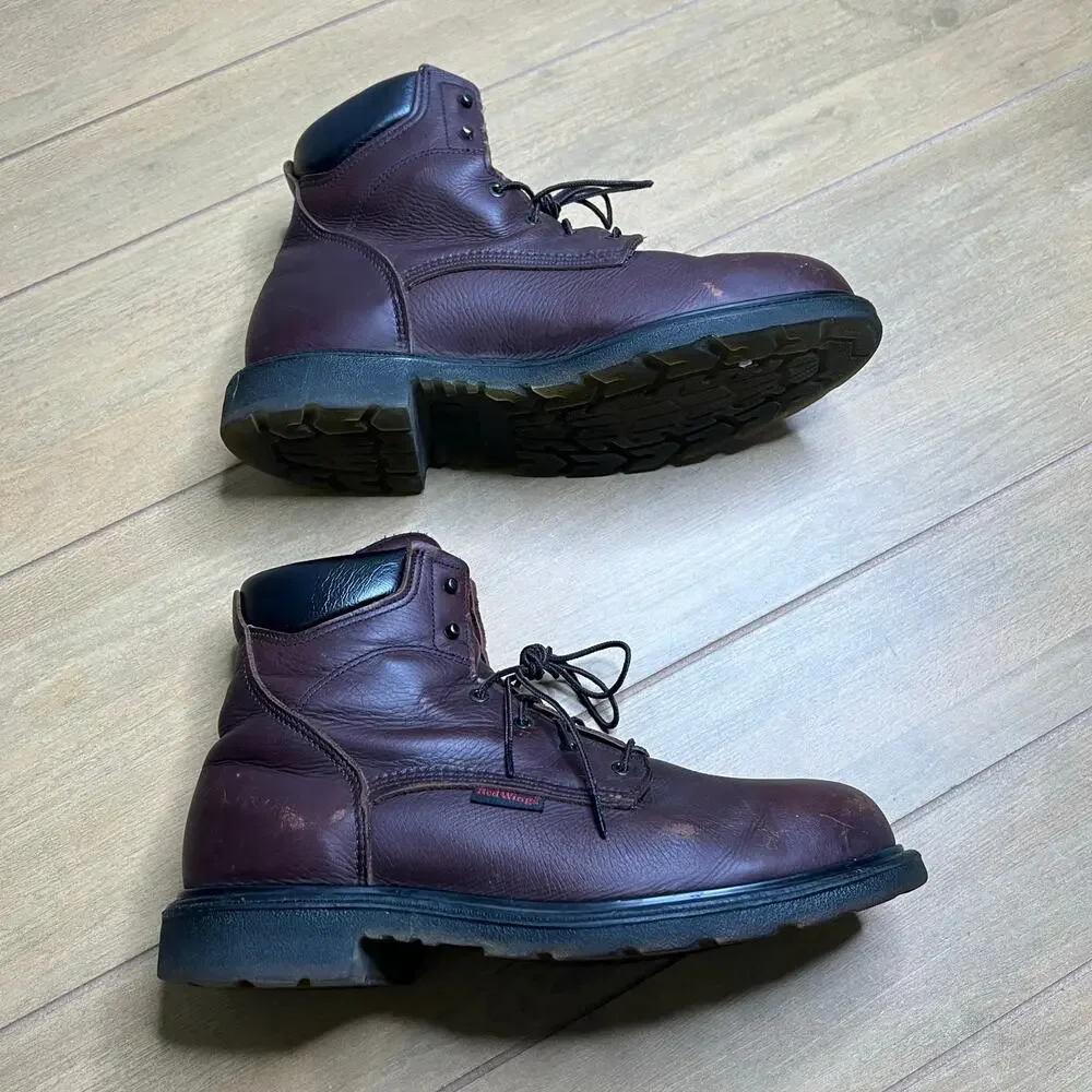 Red Wing 606 Leather Work Boots Soft Toe‎ EH USA Made Brown Men’s Size 14 E2
